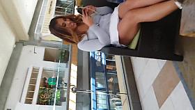 Up skirt video with a cutie with very nice legs