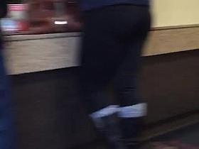 Thick ass guyanese chick at Dunkin Dou....