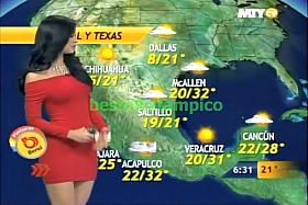 Curvaceous senorita tells us about the weather