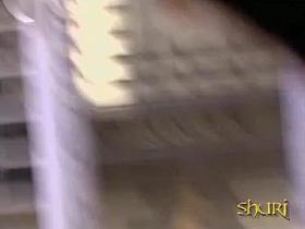 Asian babe picking up her mail gets skirt sharking.