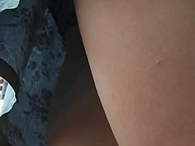 A voyeur takes upskirt shots of two extremely sexy woman breasts