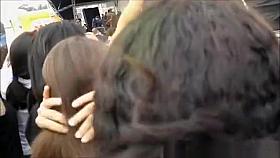 Guy masturbates in music concert