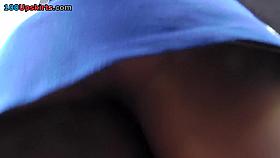 Sheer hose up blue petticoat