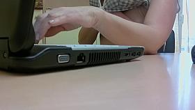 Spy cam girl baring off tits and rubbing between legs