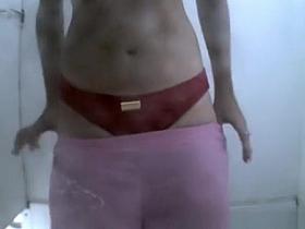 Girl has pretty hairy pussy