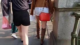 View of sexy ass in shorts