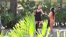 Curvy petite Euro babe on the streets