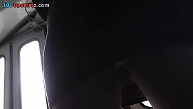 Cuties tan hose are ripped up petticoat