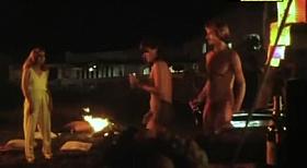 Juvenile and exposed couples on nudist island