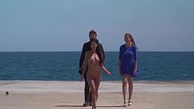 Petite Spanish slave walked in public