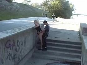 Hidden sex cam clip shows a couple fucking