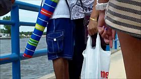 Candid Beach Bikini Butt Ass West Michigan Booty Skateboard