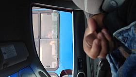 Senoritas being flashed at their bus....