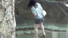 Watched asians urinate
