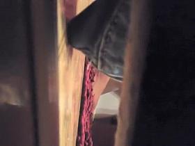 Slick spying of hot sister's little ass