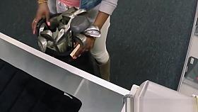 Stunning ebony pawnee doggystyled in POV