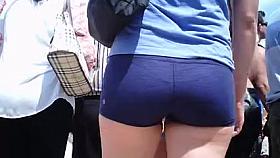 Blue Spandex Shorts