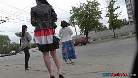 Cute cotton panty up her petticoat