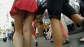 Sweet ass under a colorful dress