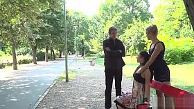 Mistress made brunette oral in public bar