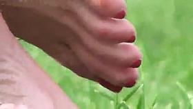 Candid Feet in Park #3