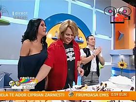 Dark-haired Romanian goddess shows off her body