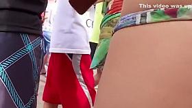 Amazing blonde bombshell has a heavenly pair of buttocks