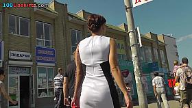 Looking up skirts on a bus