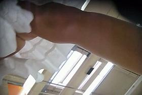 supermarket upskirt of a sexiest white frilly little mini skirt