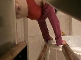 Peeping as she's fucked by the bathtub