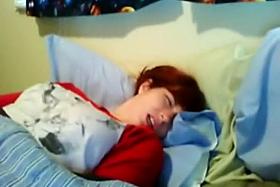 Secretly watching her orgasmic face