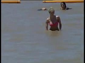 Exuberant blonde Argentine girl delighted everyone