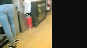 Tight butt on the street