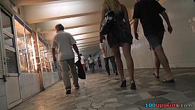 Dirty accidental upskirt with plump bitch in g -string