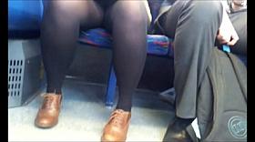 Pleasant evening upskirt