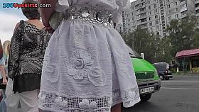 Cute upskirt pussy can immediately make horny any man