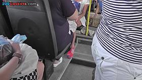 Breathtaking golden-haired upskirt beauty