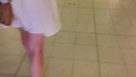 See Thru- White dress blank thong