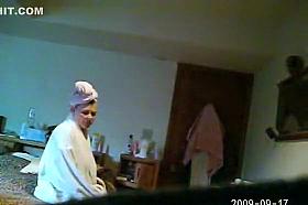 Fat mom is unaware of the hidden cam