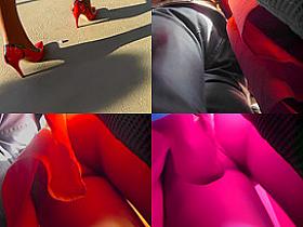 G-string upskirt footage of a babe wearing mini skirt