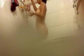 Little sister spied with a hidden camera