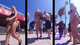 Big ass small thong milf beach voyeur bikini