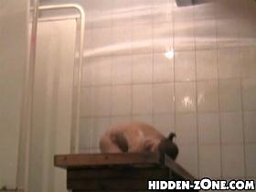 Erotic body soaping from charming shower spy cams