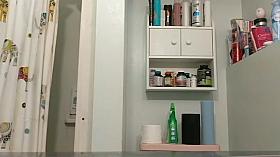 REAL SPY CAM VOYEUR SISTER - Big natural tits and perfect highschool body!