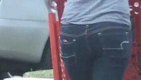 Candid White girl Asses