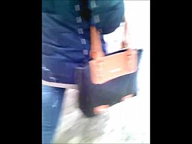 another girl with a nice booty in jeans and semen