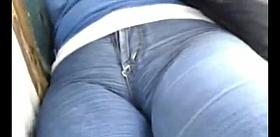 Asses tight jeans shorts Butts Cameltoes 44