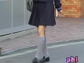 Appealing brown-haired oriental babe getting pulled into sharking meeting