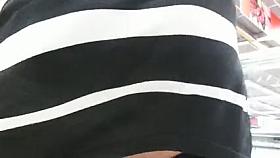 Stockings upskirt in a market 3