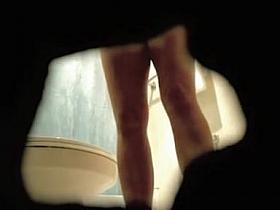 Naked bimbo also spied pissing on the toilet bowl